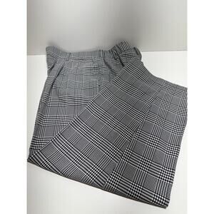 Eloquii Elements Women’s Sz 16 Wide Leg Dress pants Houndstooth Pleated Belt